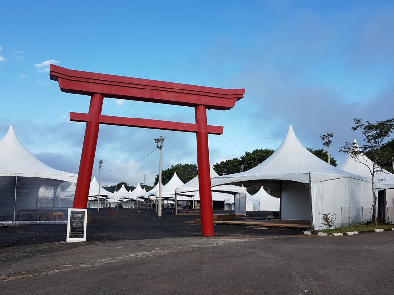 Img: Bunkyo Mogi das Cruzes finaliza montagem de estrutura do Akimatsuri