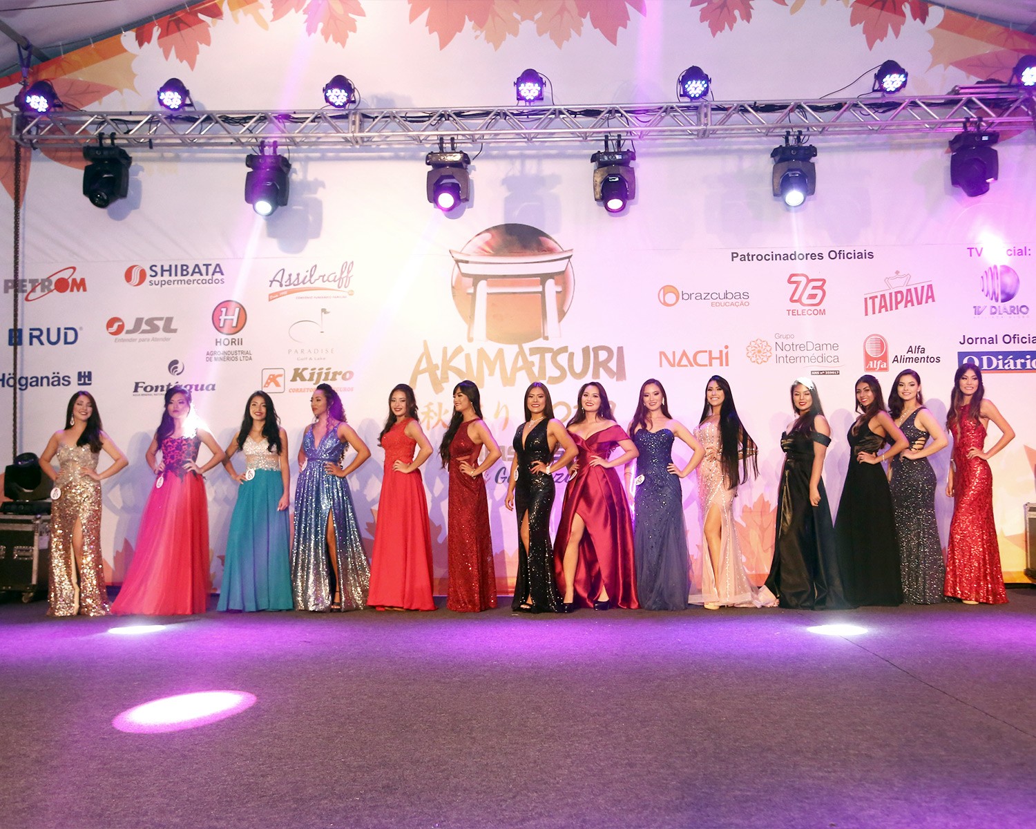 Img: Lista das 11 finalistas que disputarão o Miss Akimatsuri 2022